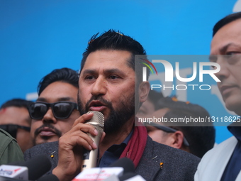 Nepal Politics – Rabi Lamichhane Received By Supporters At RSP Office