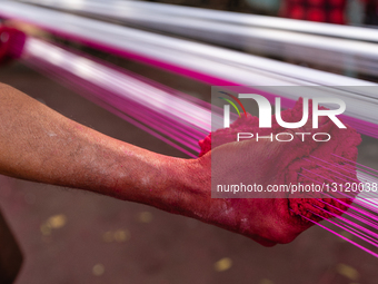 Colorful Kite Making And Thread