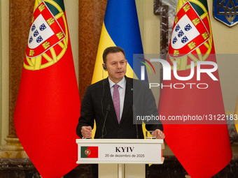 Meeting of Ukrainian President and Portuguese PM in Kyiv.