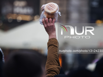 Christmas Food Handout For Homeless And Poor In Krakow