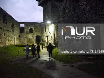 Ruins of Nevytskyi Castle in Zakarpattia region.