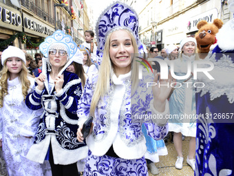 Russian Santa Christmas Parade