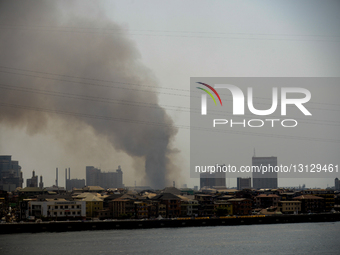 Fire Guts 25-Storey Great Nigeria Insurance Building In Lagos, Nigeria