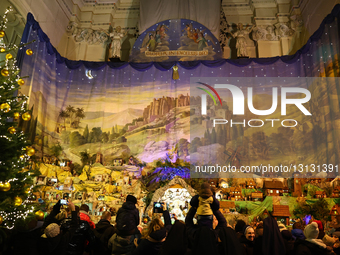 Moving Christmas Nativity Scene In Krakow