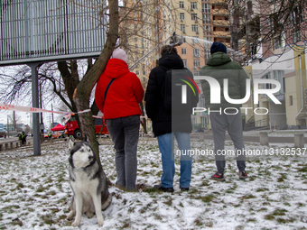 Russian drone hits apartment block in Kyiv?s Dniprovskyi district.
