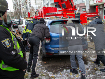 Aftermath of Russian attack in Kyiv?s Dniprovskyi district.