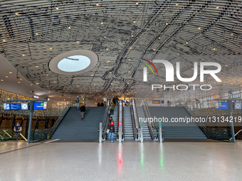 Modern Interior And Passenger Facilities Of The Dutch Train Station In Delft
