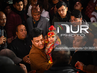 New Royal Living Goddess Kumari In Kathmandu, Nepal
