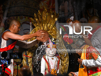 Holy Bath Of Seto Machhindranath In Kathmandu, Nepal