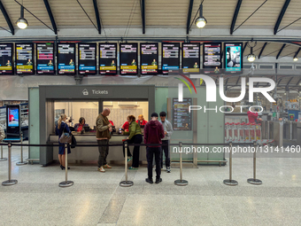 Digital Departure Boards With Sign Language Interpretation At Newcastle Central Station