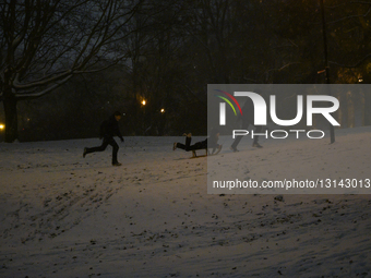 Wintry Weather  In Warsaw.