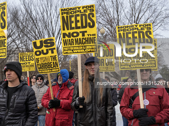 Protesters Rally Outside White House Against U.S. Action On Venezuela