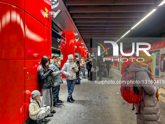 Evening Commute At Munich Central S-Bahn Station