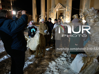 Exiled Belarusians Join Orthodox Christmas Mass