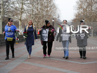 Mother Of Ashli Babbitt Lays Flowers At Capitol