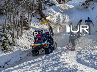 Mountain Rescue Bergwacht Operation In The Bavarian Alps