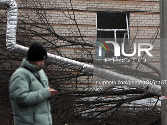 Dnipro suffers damage after Russian drone attack.