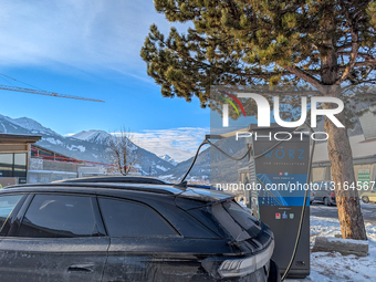 Electric Car Charging Station In Tyrol