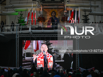 Polish President Meets Football Fans In Czestochowa