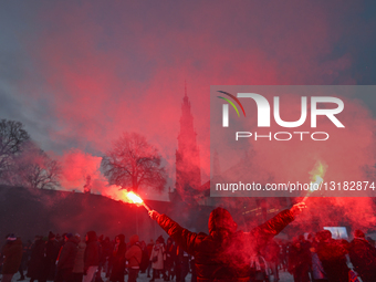 Polish President Meets Football Fans In Czestochowa