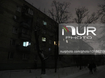 Blackout in Kyiv due to Russian attack.
