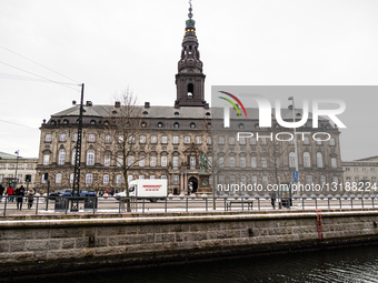 A View Of The Exterior Of Christiansborg Palace In Copenhagen