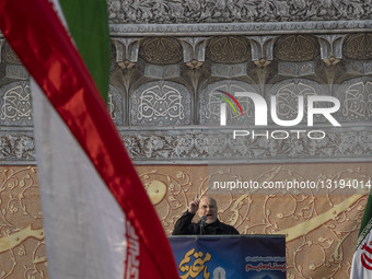 Parliament Speaker Ghalibaf In Pro-Government Rally