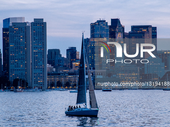 Boston Skyline From Boston Harbor