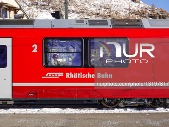 Passengers On A Rhaetian Railway Regional Train