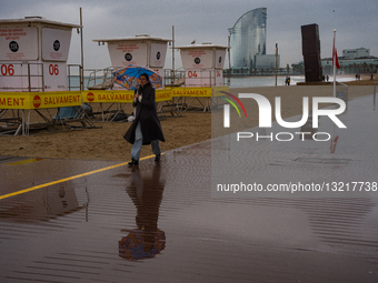  Severe Sea Conditions On The Catalan Coast Due To Storm Harry.