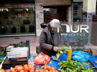 Street Market In Greece