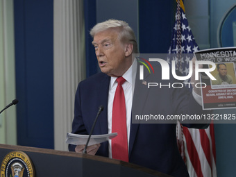 DC: President Donald Trump  hold a America not being respected and the protesting in Minnesota, press conference