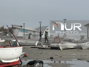 Storm Harry Hits Locri, Italy
