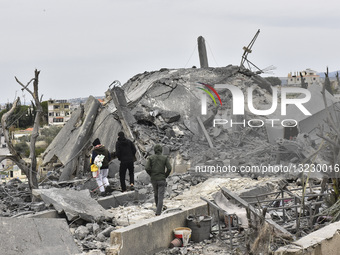 Aftermath Of The Israel's Airstrikes Towards Southern Lebanon