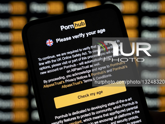 Illustration Of Pornhub Blocking New UK Users