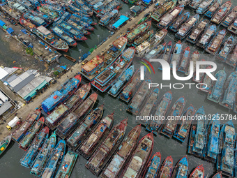 Thousands Of Vessles Stuck At Harbour In Jakarta, Indonesia