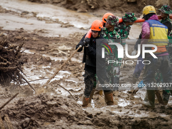 The Search For Landslide Victims Is Still Ongoing In West Bandung Regency, West Java