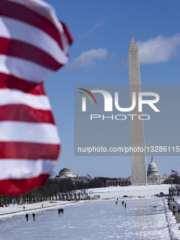 Super Cold Winter Day In Washington DC 