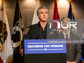 Gavin Newsom, California Governor And Rob Bonta, State Attorney General Speak After The Signing Of State Bill SB-94 In Sacramento, Calif., 