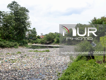 Garbage Stretches Hundreds Of Meters Along The Citarum River In Bandung