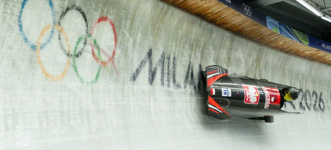 Editorial photography: Kaysha Love during Milano Cortina 2026 Winter Olympics Bobsleigh Women's Monobob training in Cortina D'Ampezzo on February 12, 2026 