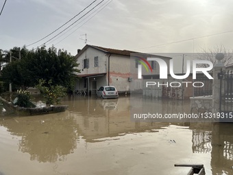 Bad Weather, The Crati River Overflows In Cassano Allo Ionio: Lattughelle Flooded