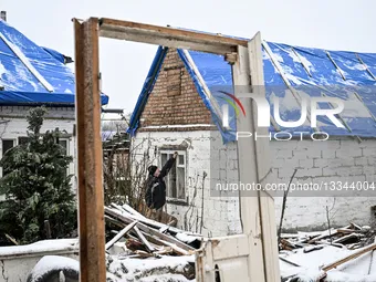 Russian drone destroys house in Vilniansk in Zaporizhzhia region.