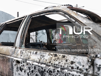 Aftermath of overnight Russian drone attack in Odesa.