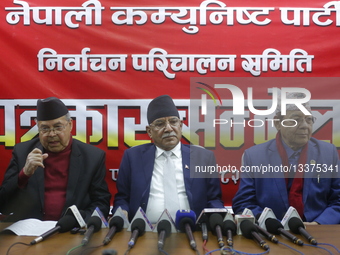 Prachanda Attends CPN Election Mobilization Committee Press Conference In Kathmandu