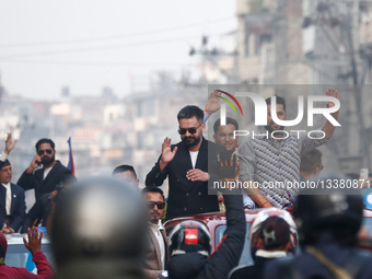Balen And Rabi Launch Joint RSP Campaign Across Kathmandu Valley Ahead Of March 5 