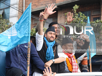Former Minister Jagadish Kharel Campaigns Ahead Of General Elections In Nepal