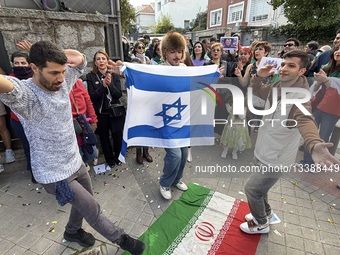 Iranians Celebrate At The Iranian Embassy In Spain