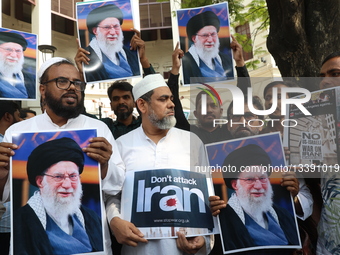 Muslims Protest In Kolkata, India Against Killing Of Iranian Supreme Leader