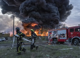 Massive Combined Russian Missile And Drone Attack On Kyiv